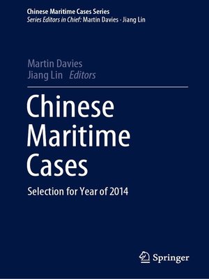cover image of Chinese Maritime Cases